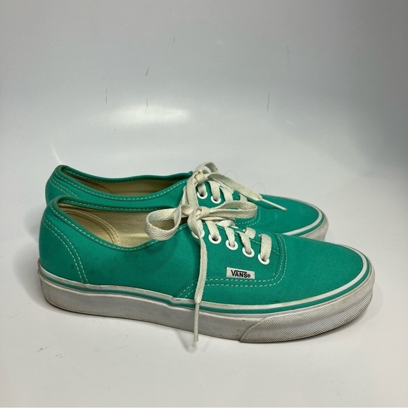 Vans teal green lace up sneakers unisex sizing - Picture 1 of 7